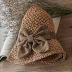 🌞Elegant Woven Straw Sun Hat with Bow