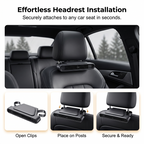 Car Seat Fan 🌬️ – 3-Speed Rechargeable Clip-On Fan with 3000mAh Battery 🔋 | USB-C Charging ⚡